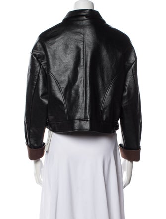 Petite Studio NYC Faux Leather Biker Jacket