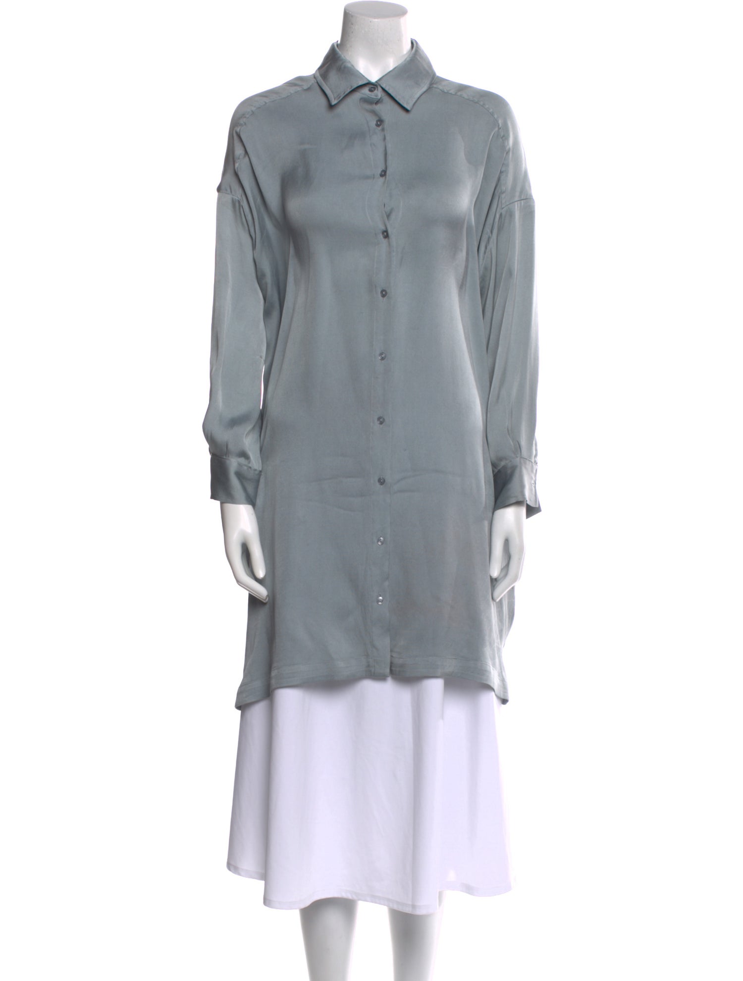 Petite Studio NYC Silk Long Sleeve Tunic