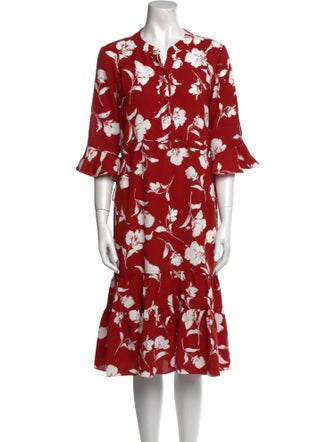 Petite Studio NYC Floral Print Midi Length Dress