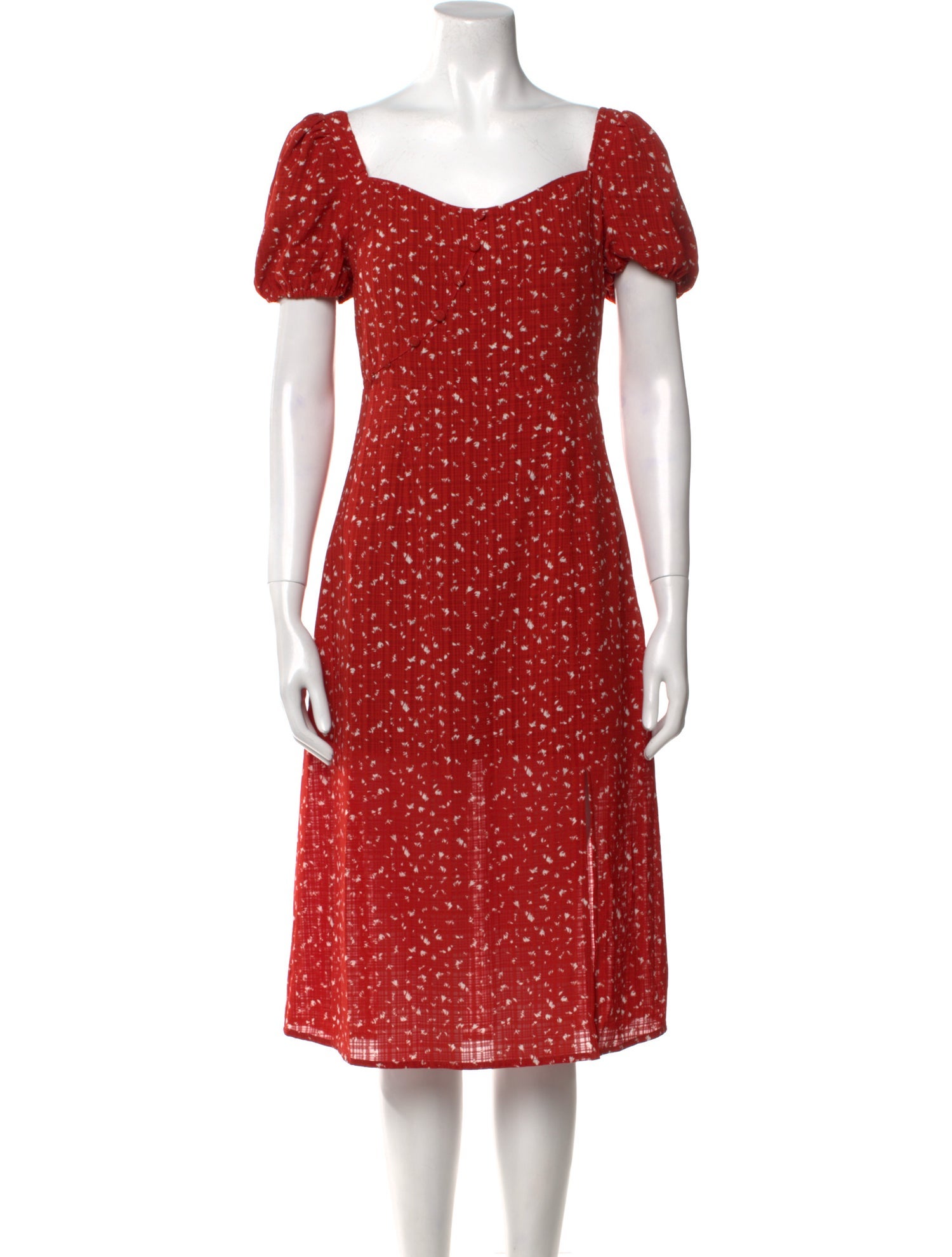 Petite Studio NYC Square Neckline Midi Length Dress