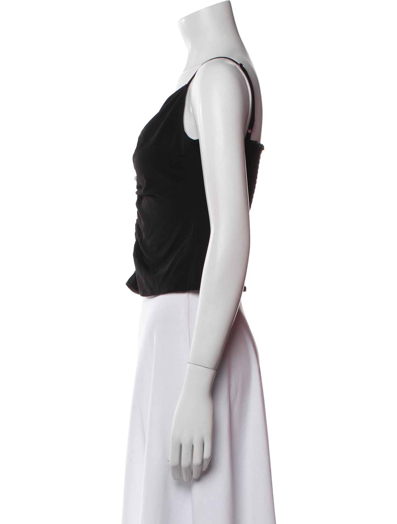 Petite Studio NYC V-Neck Sleeveless Crop Top
