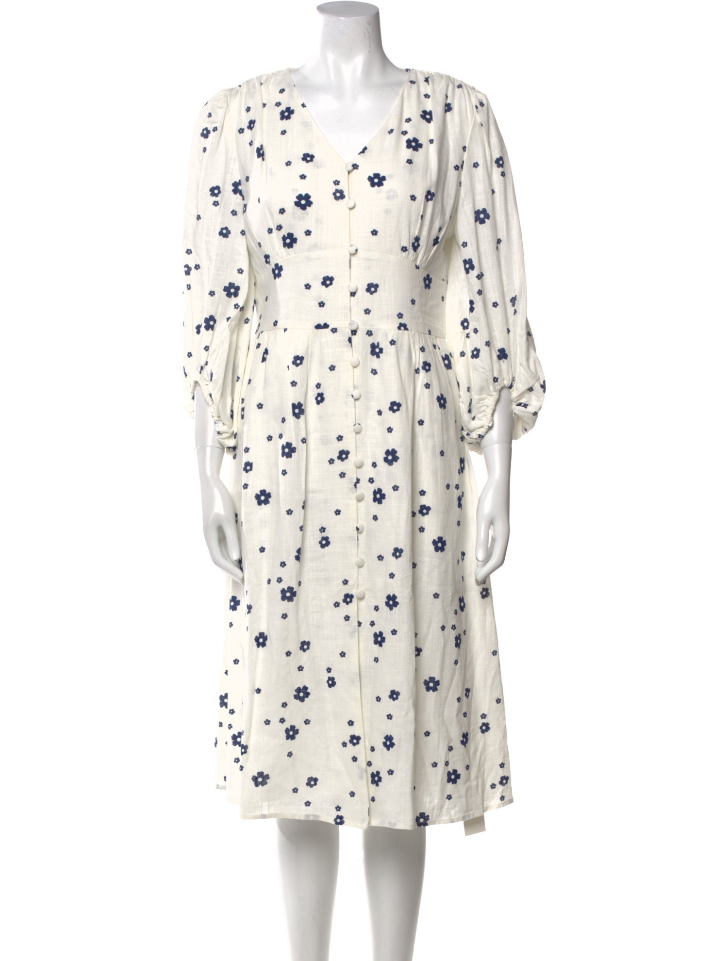 Petite Studio NYC Linen Midi Length Dress