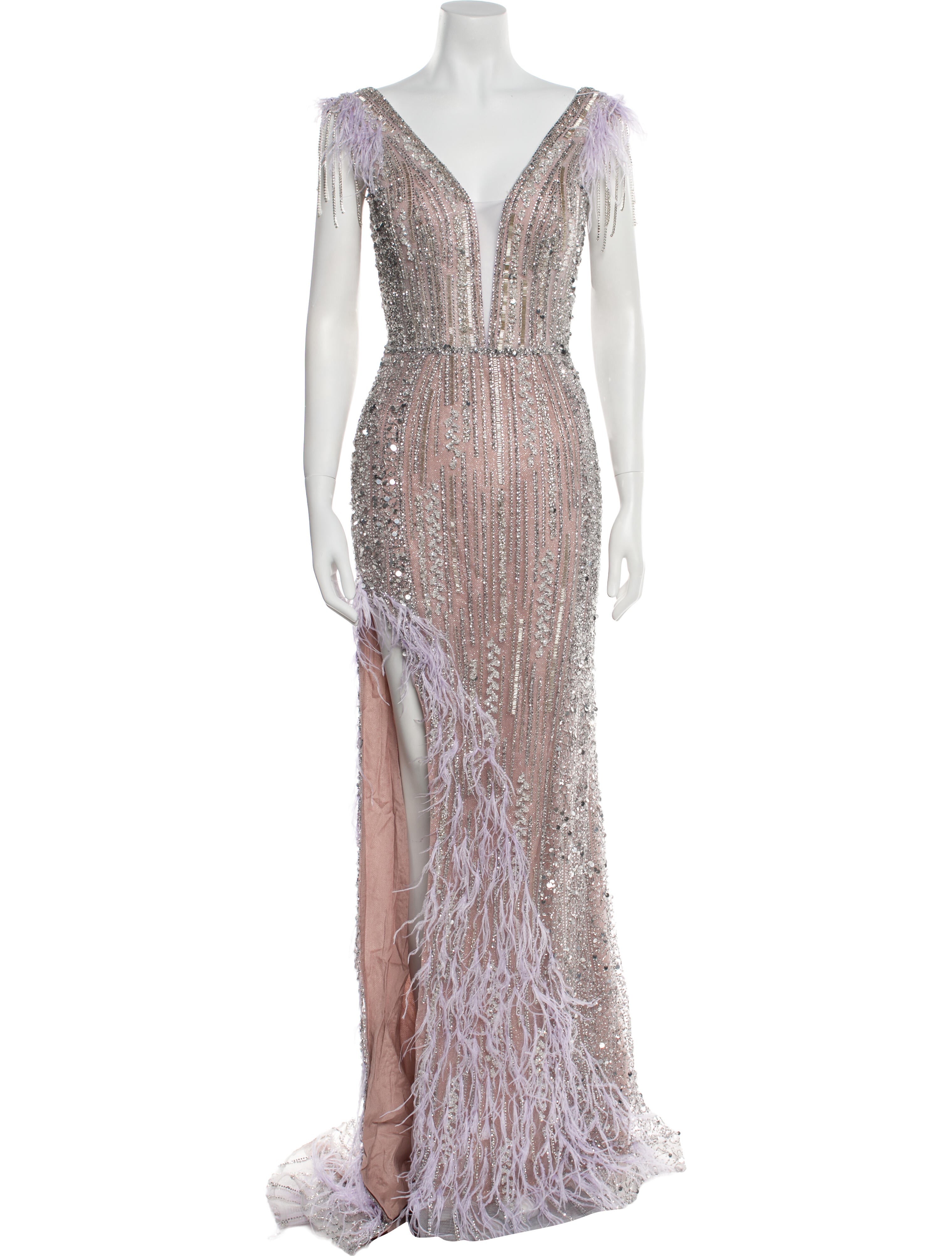 Portia & Scarlett Plunge Neckline Long Dress