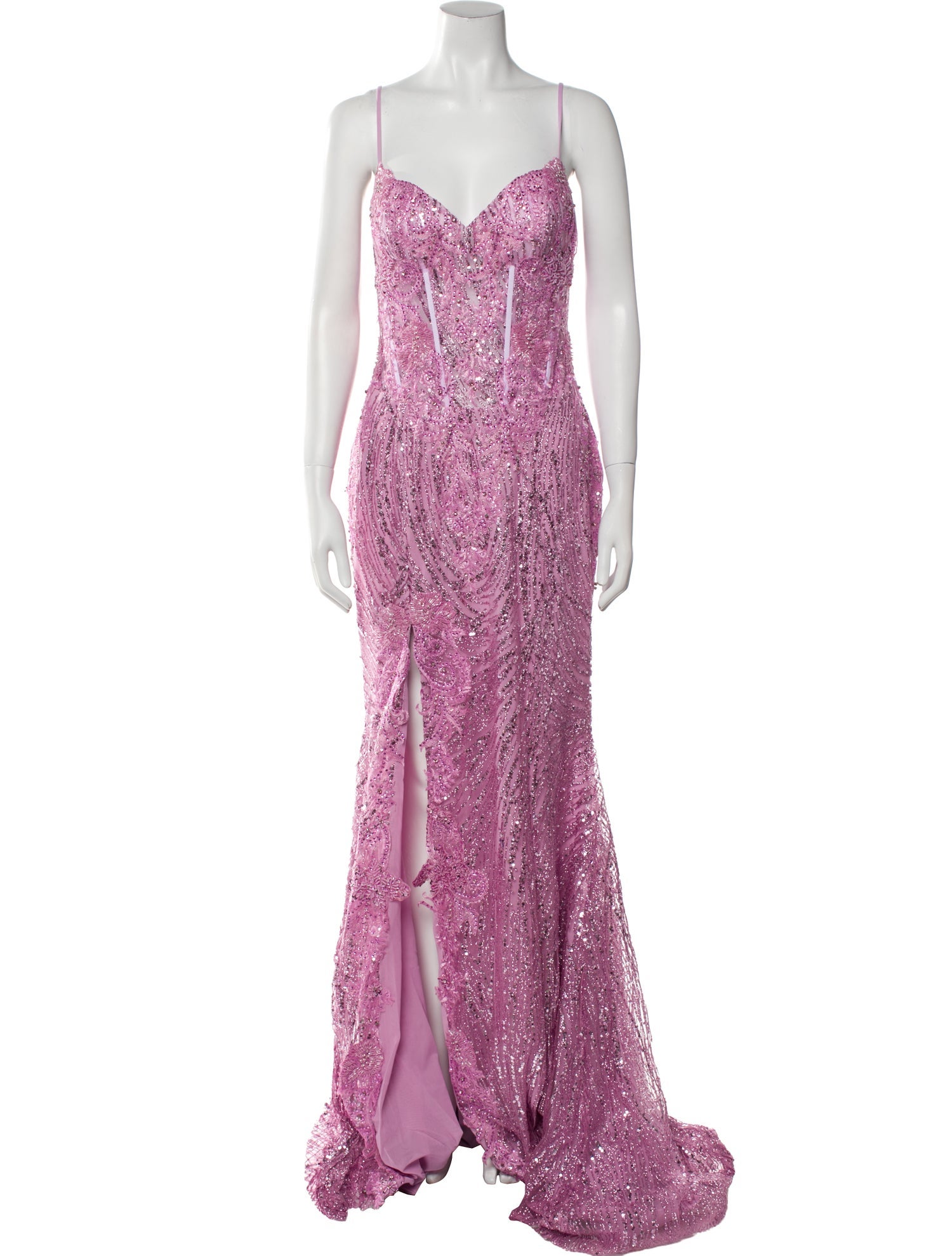 Portia & Scarlett Lace Pattern Long Dress