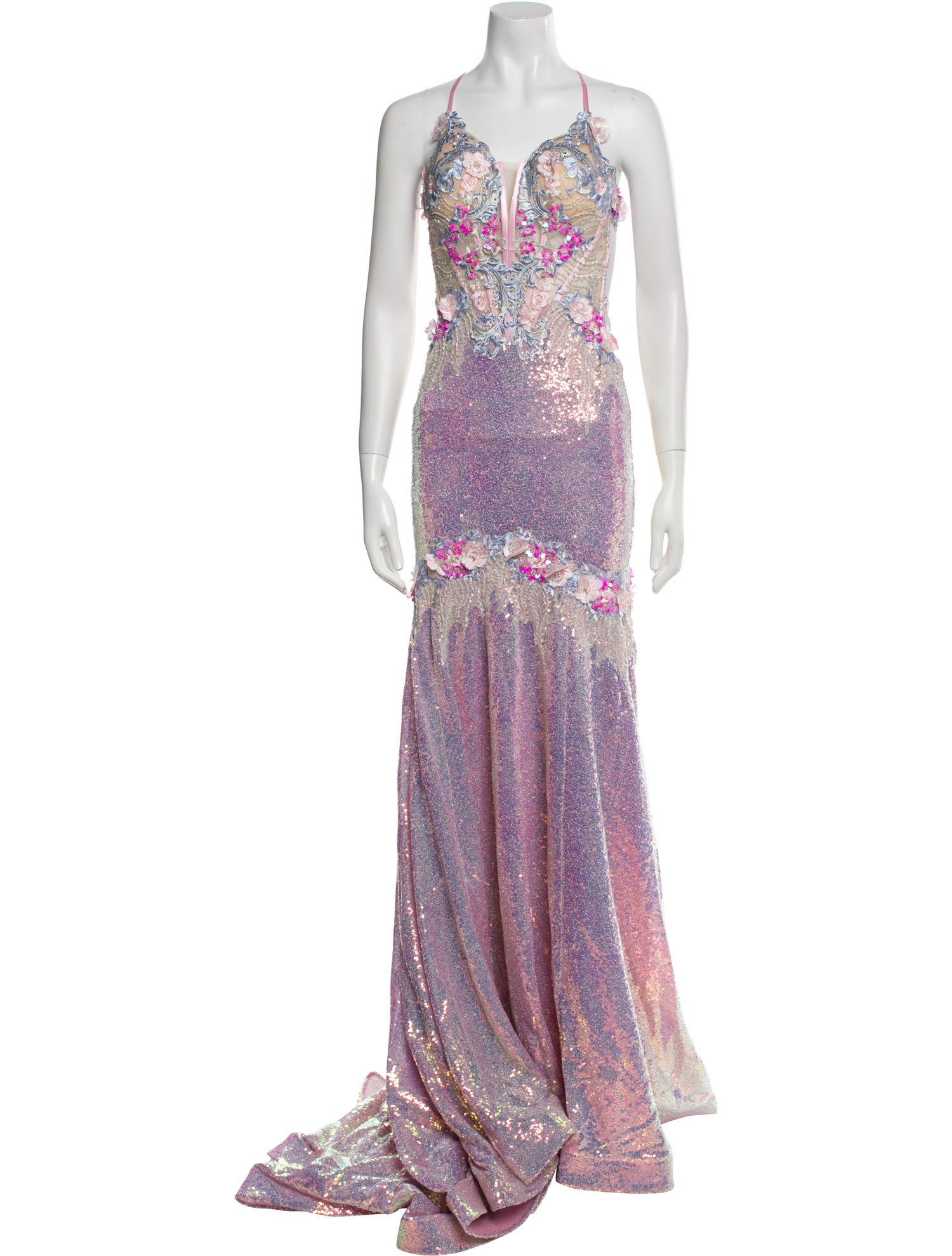 Portia & Scarlett Lace Pattern Long Dress