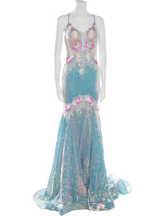 Portia & Scarlett Paisley Print Long Dress