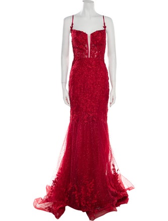 Portia & Scarlett Lace Pattern Long Dress w/ Tags