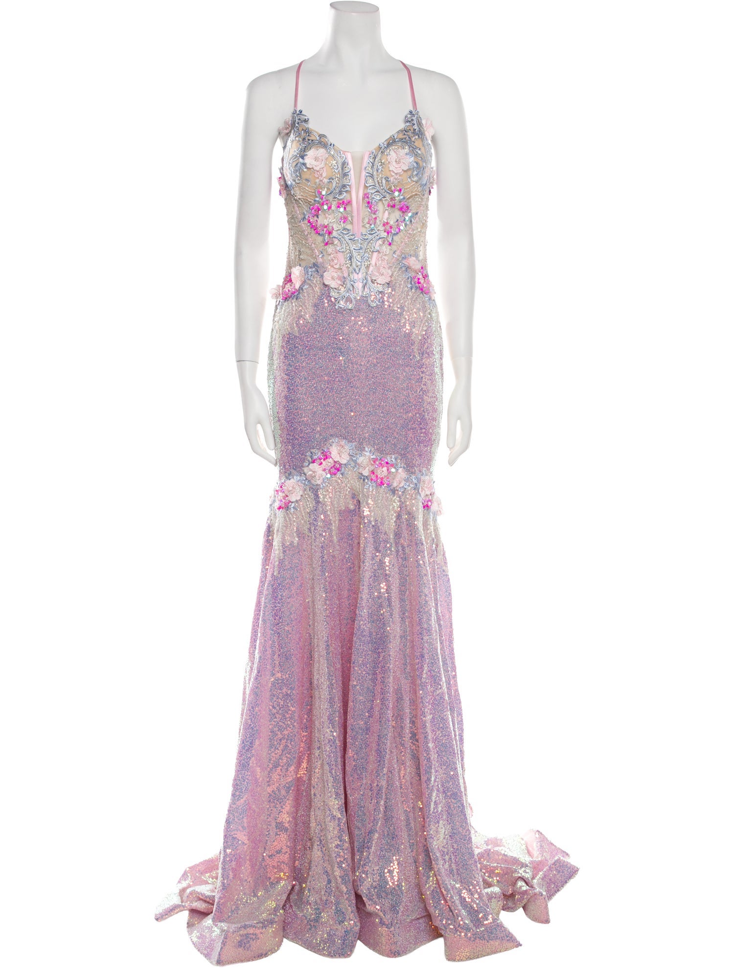 Portia & Scarlett Floral Print Long Dress w/ Tags