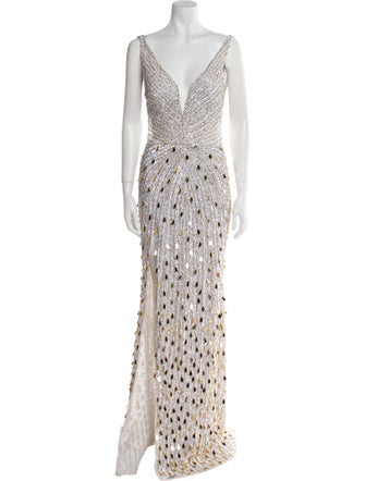 Portia & Scarlett Lace Pattern Long Dress