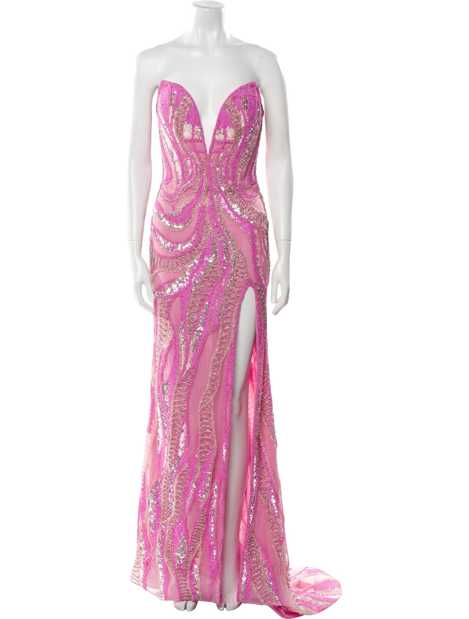 Portia & Scarlett Lace Pattern Long Dress