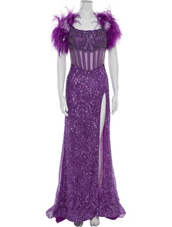 Portia & Scarlett Lace Pattern Long Dress