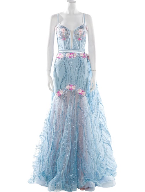 Portia & Scarlett Paisley Print Long Dress