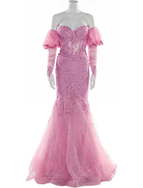 Portia & Scarlett Lace Pattern Long Dress