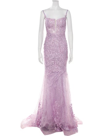 Portia & Scarlett Lace Pattern Long Dress