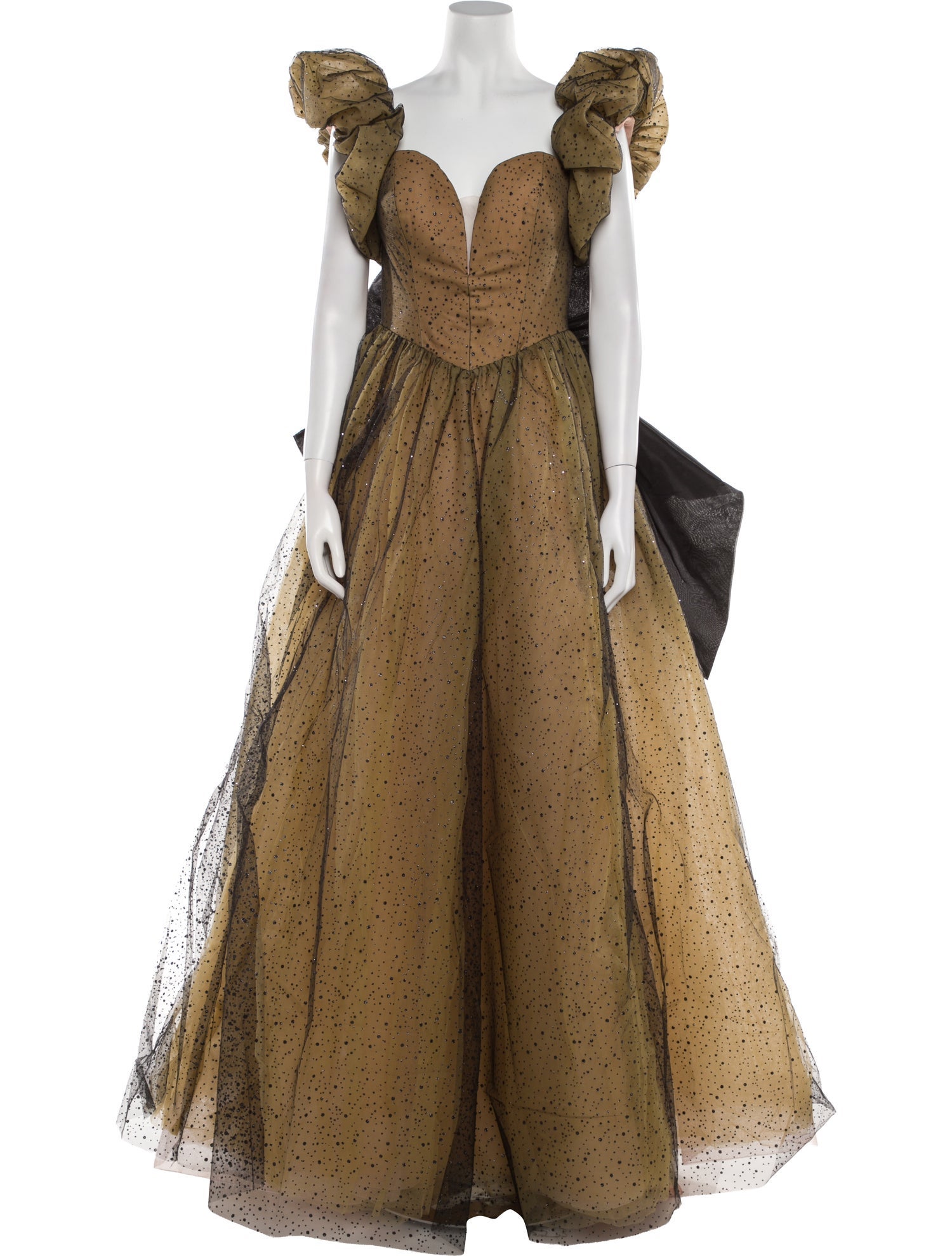 Portia & Scarlett Polka Dot Print Long Dress