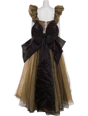 Portia & Scarlett Polka Dot Print Long Dress