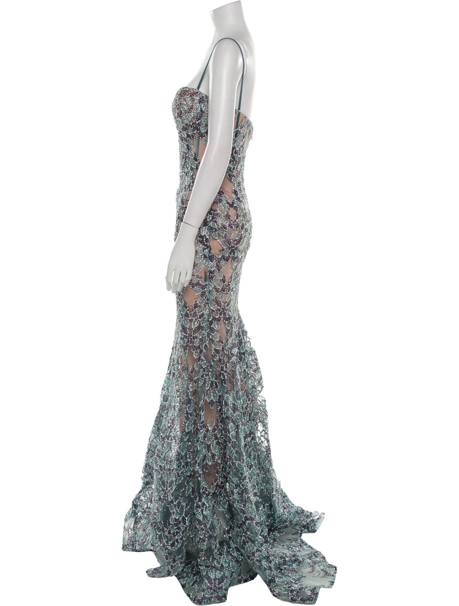 Portia & Scarlett Lace Pattern Long Dress