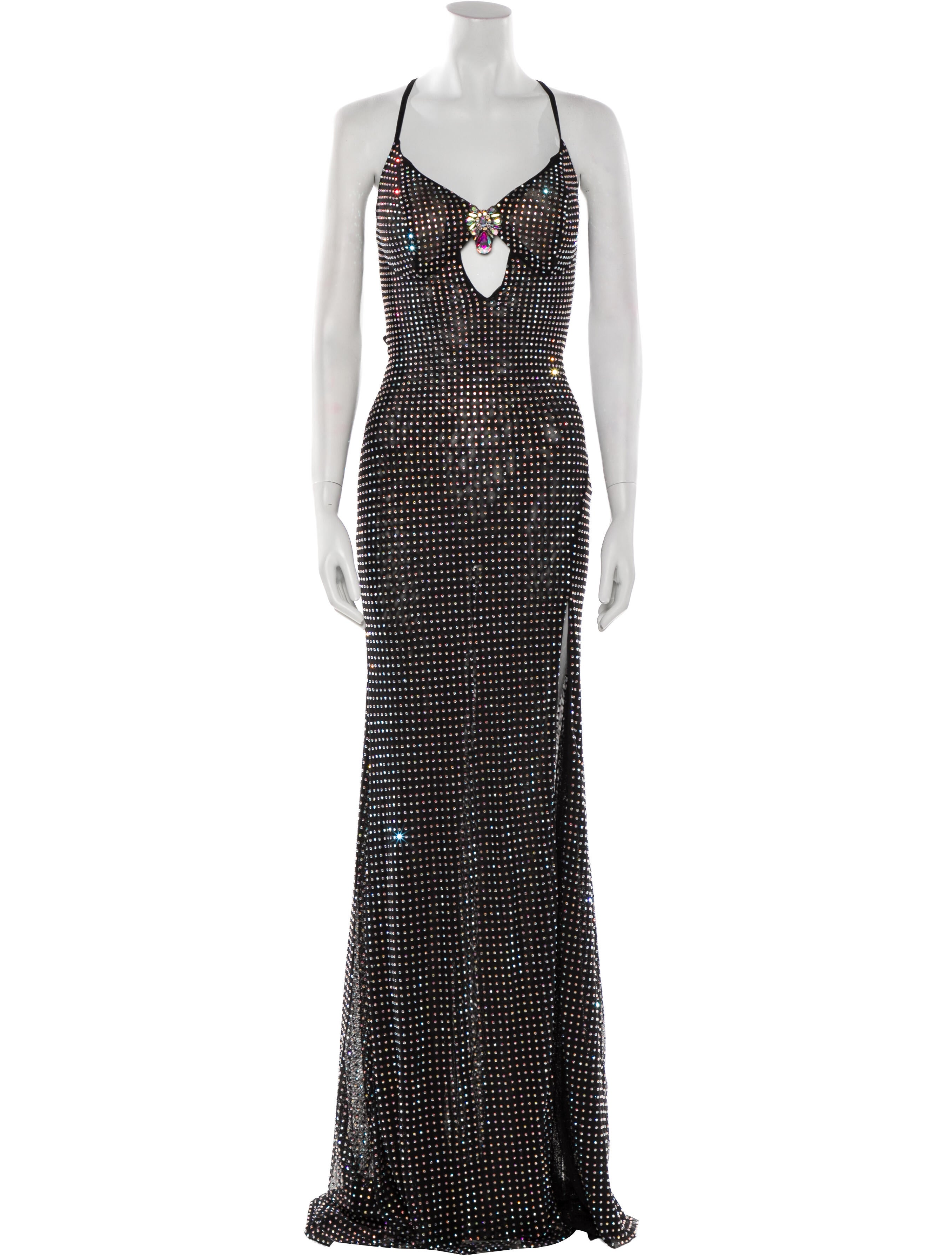 Portia & Scarlett Polka Dot Print Long Dress