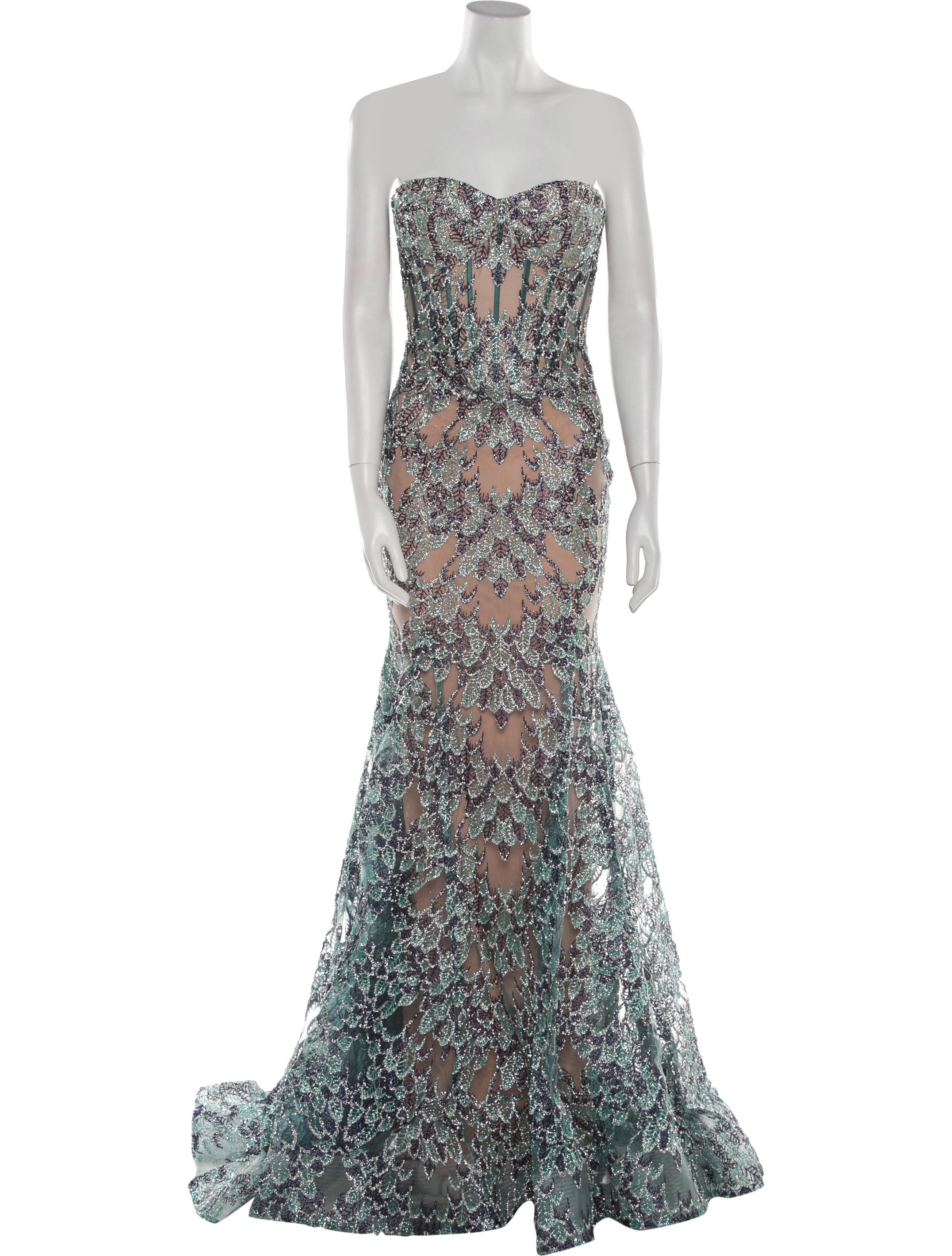 Portia & Scarlett Lace Pattern Long Dress