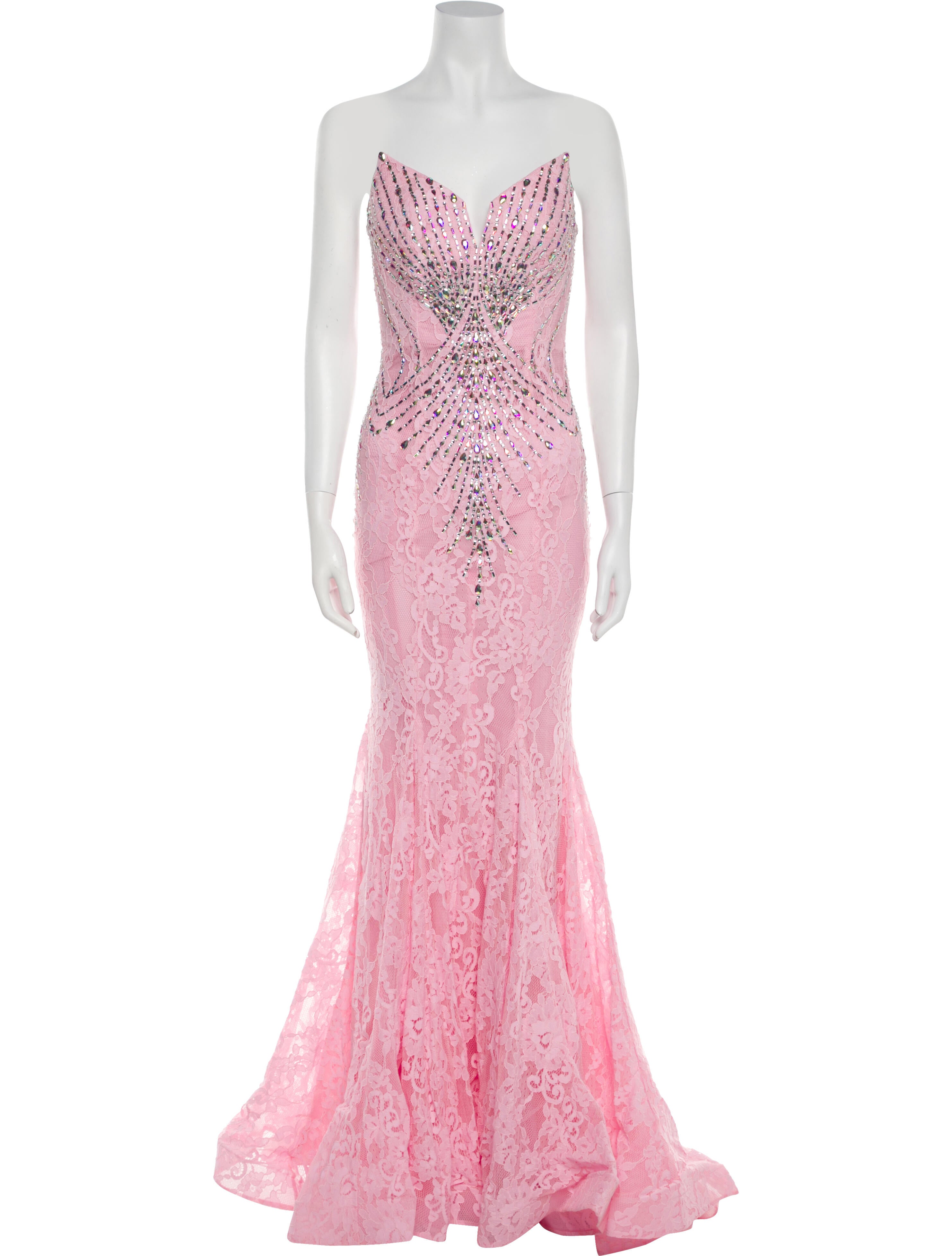 Portia & Scarlett Lace Pattern Long Dress