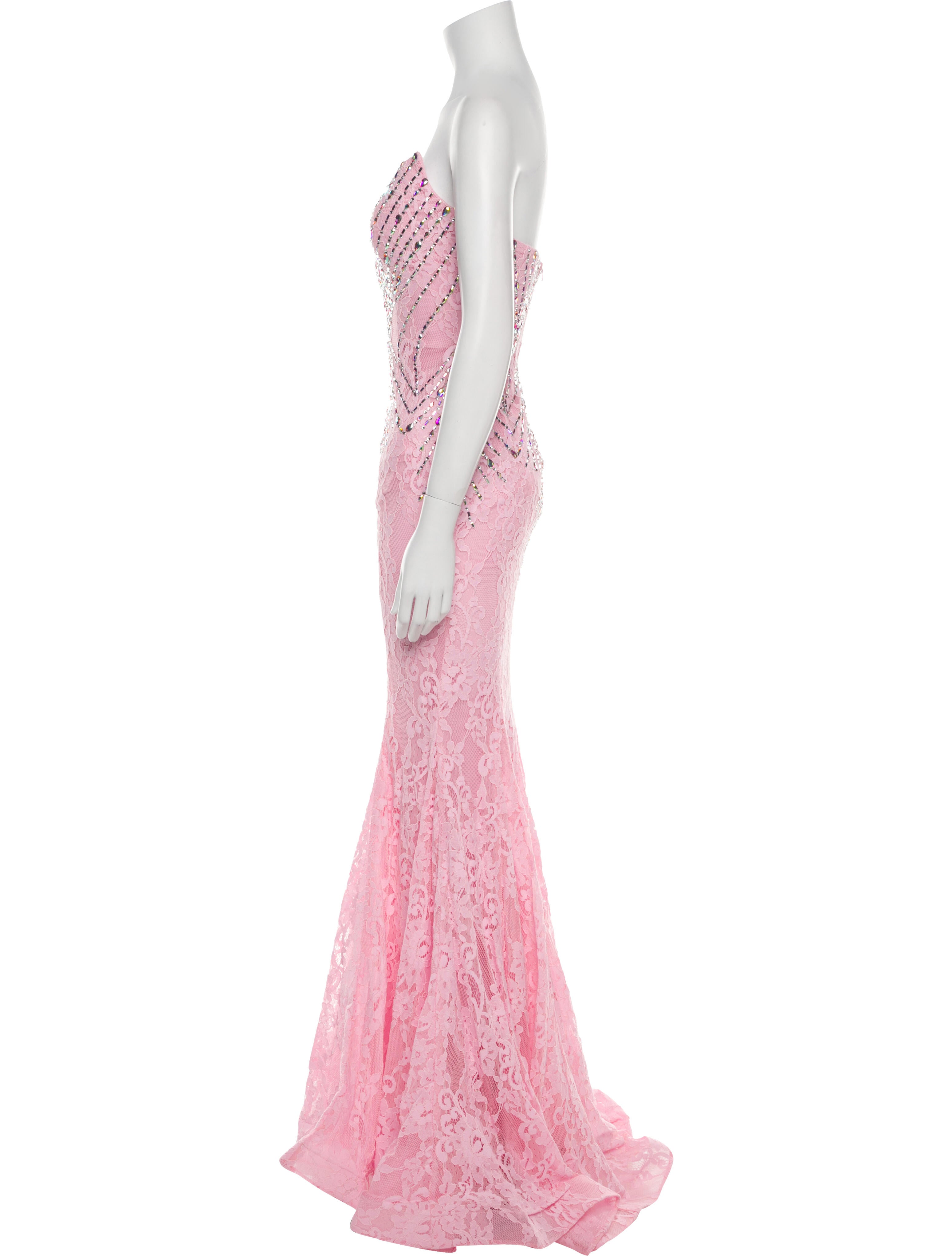 Portia & Scarlett Lace Pattern Long Dress