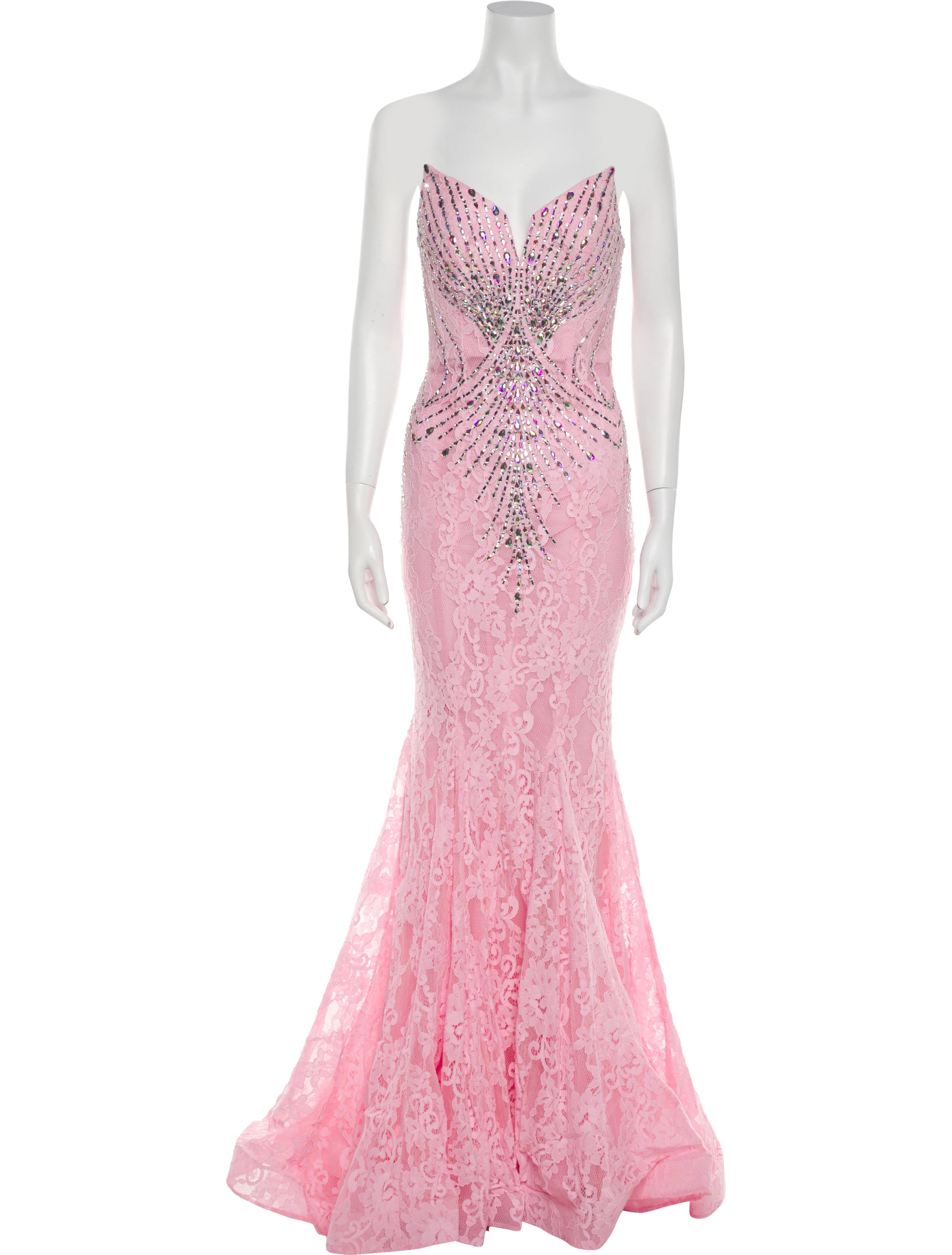 Portia & Scarlett Lace Pattern Long Dress