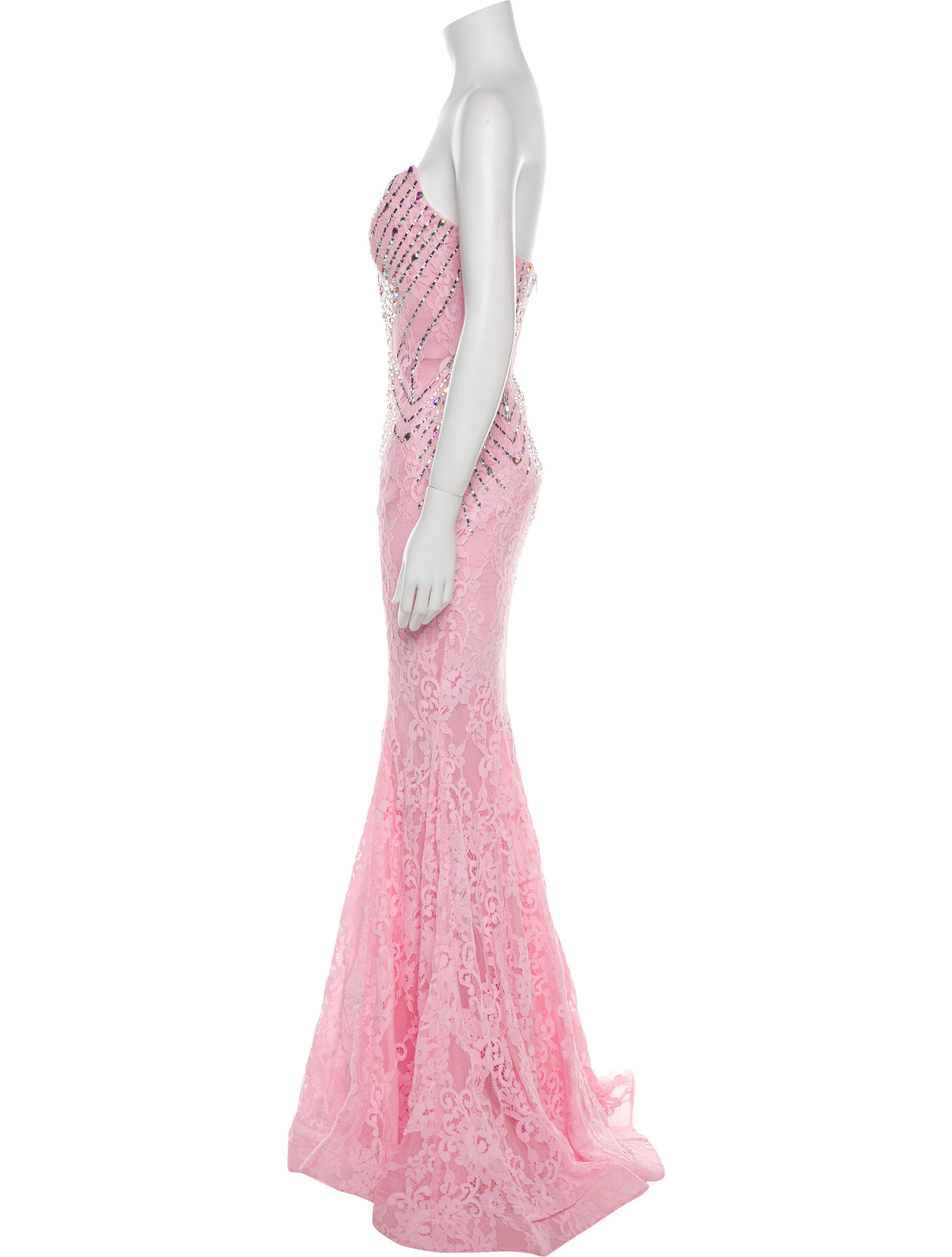 Portia & Scarlett Lace Pattern Long Dress