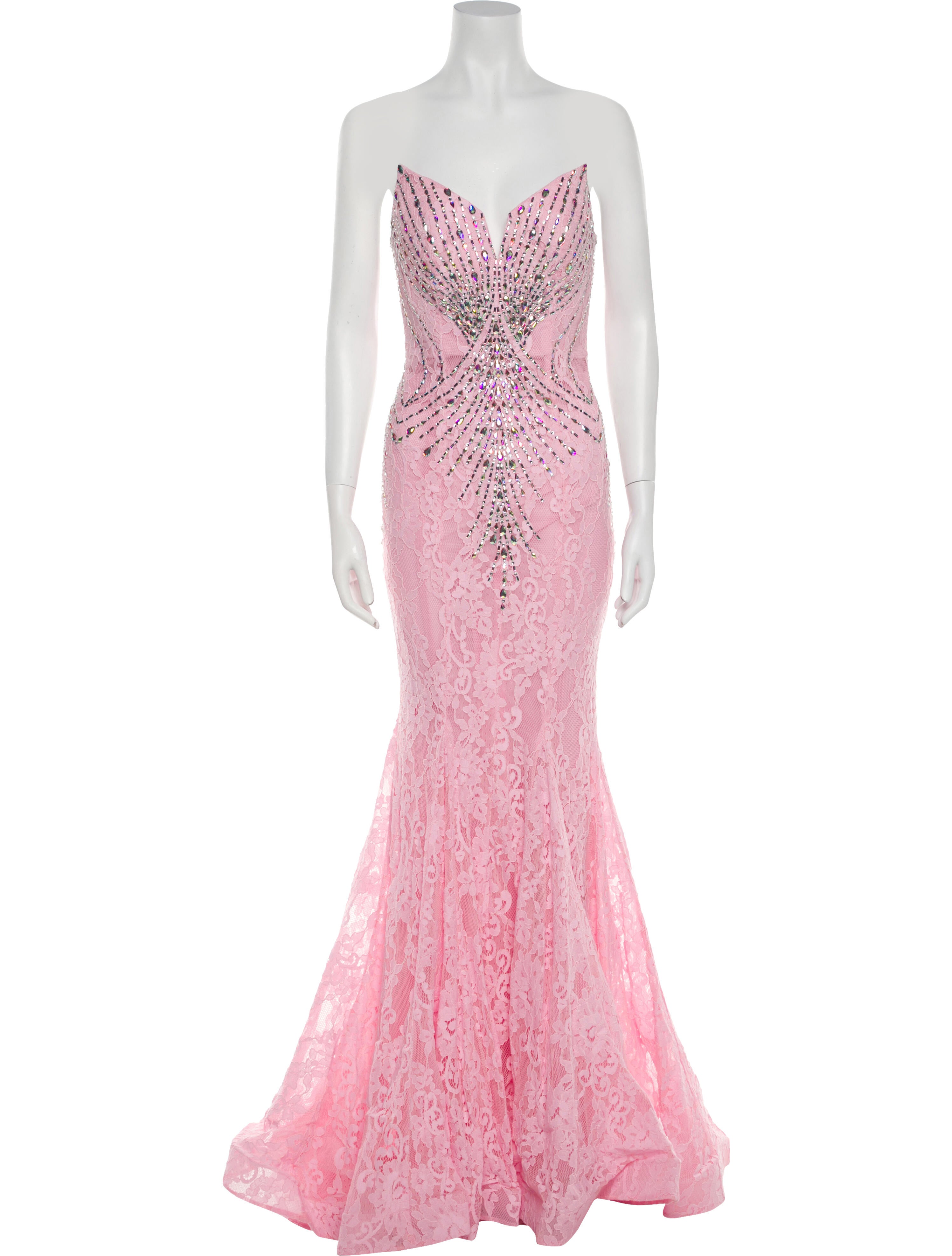 Portia & Scarlett Lace Pattern Long Dress