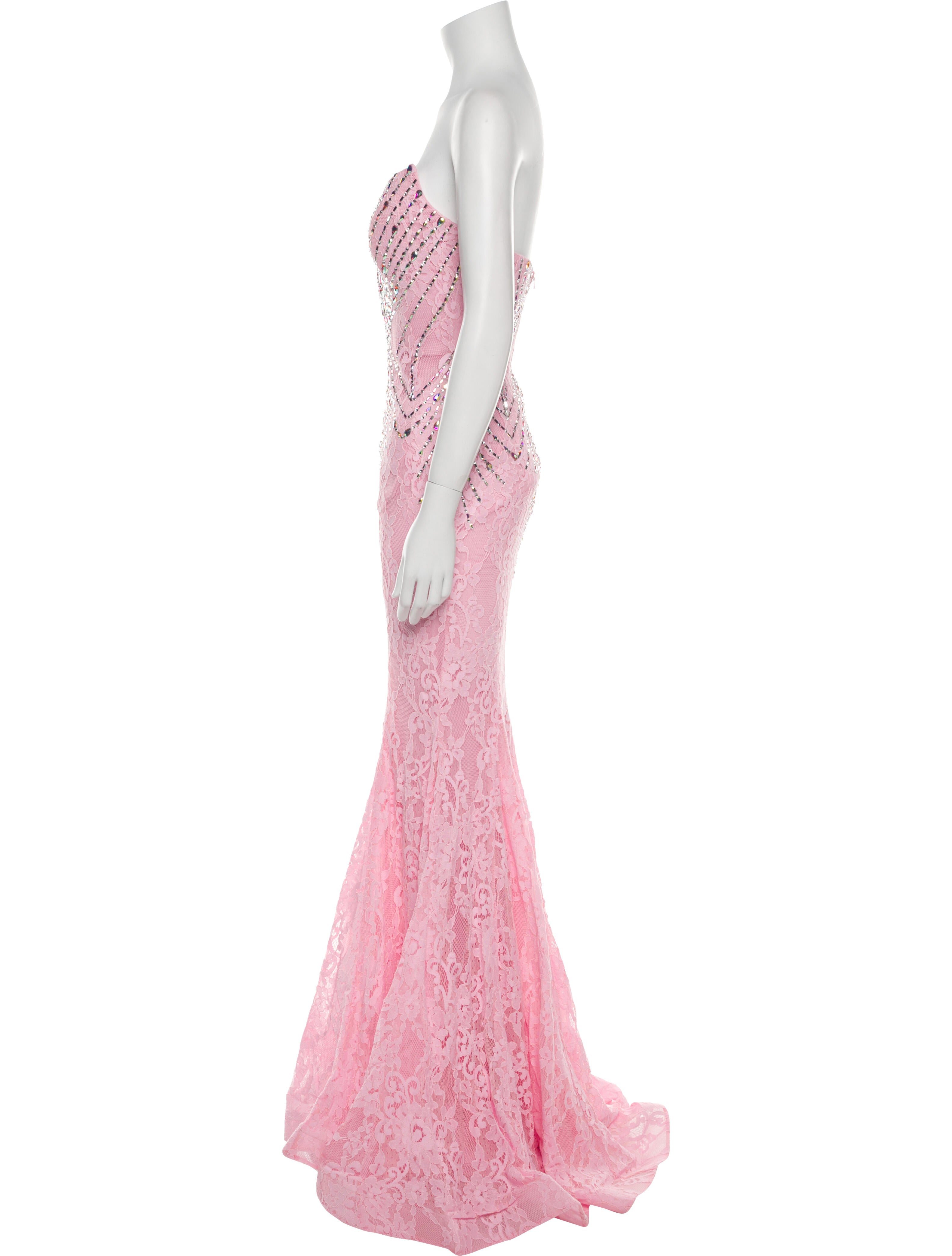 Portia & Scarlett Lace Pattern Long Dress