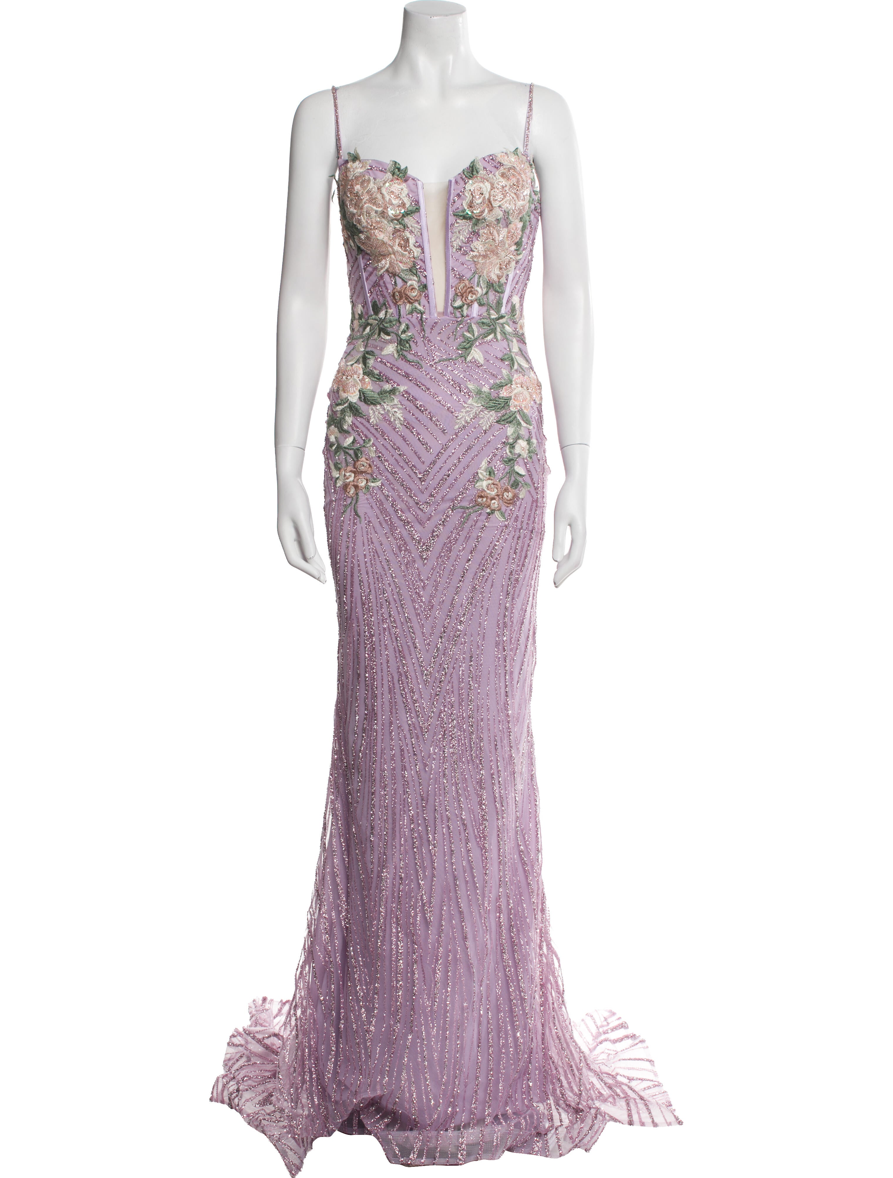 Portia & Scarlett Lace Pattern Long Dress