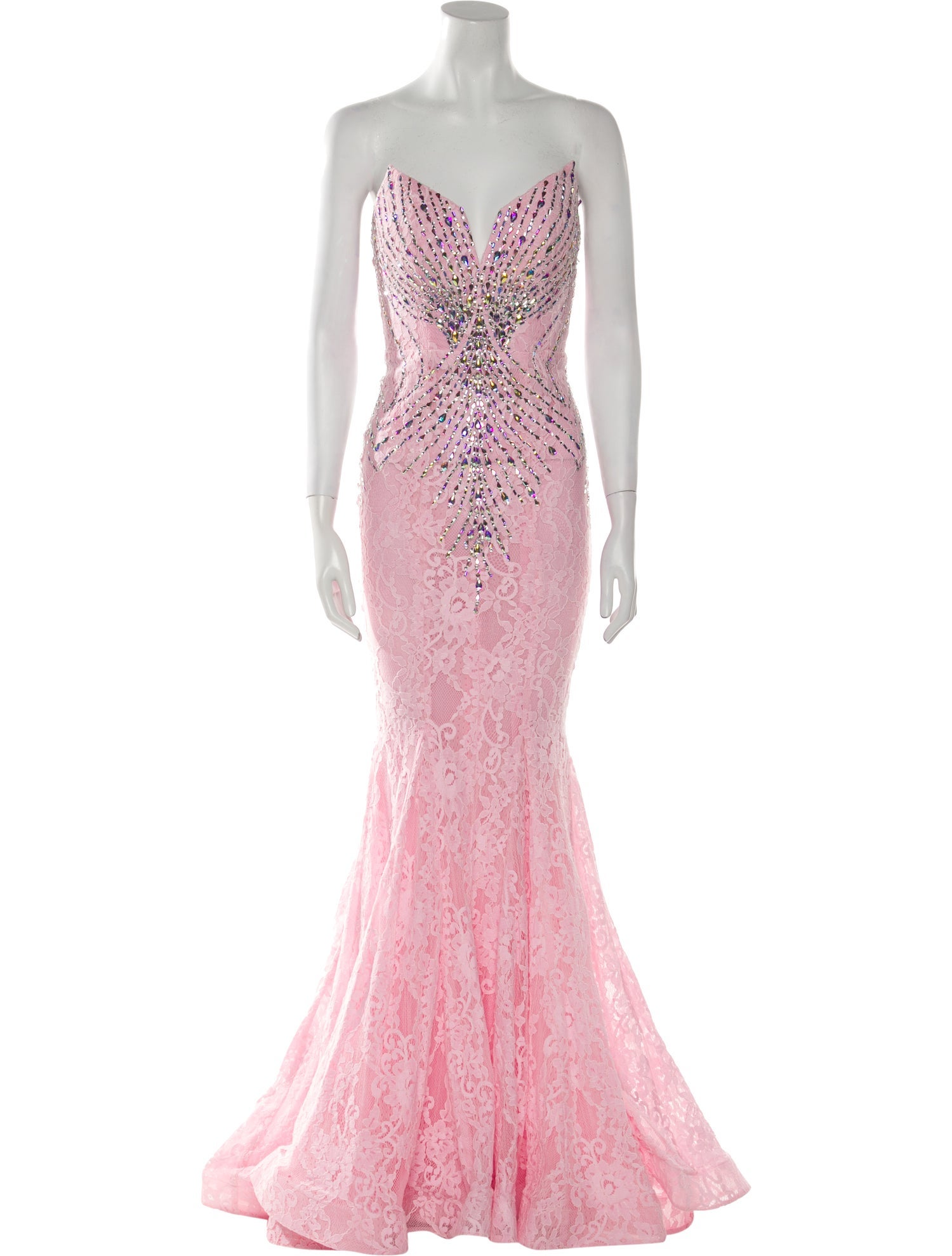 Portia & Scarlett Lace Pattern Long Dress