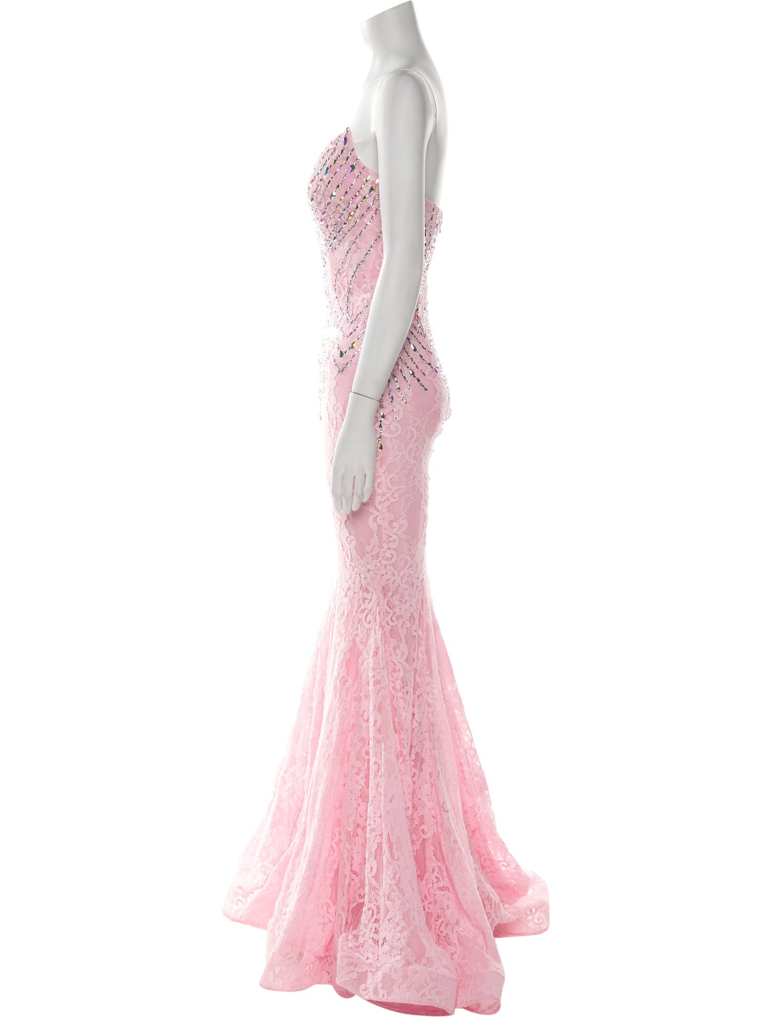 Portia & Scarlett Lace Pattern Long Dress