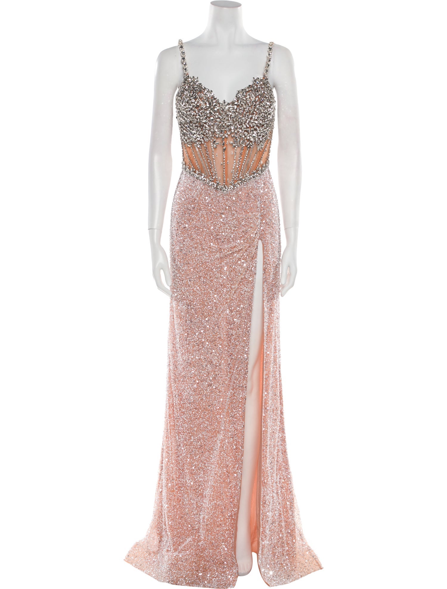 Portia & Scarlett Lace Pattern Long Dress