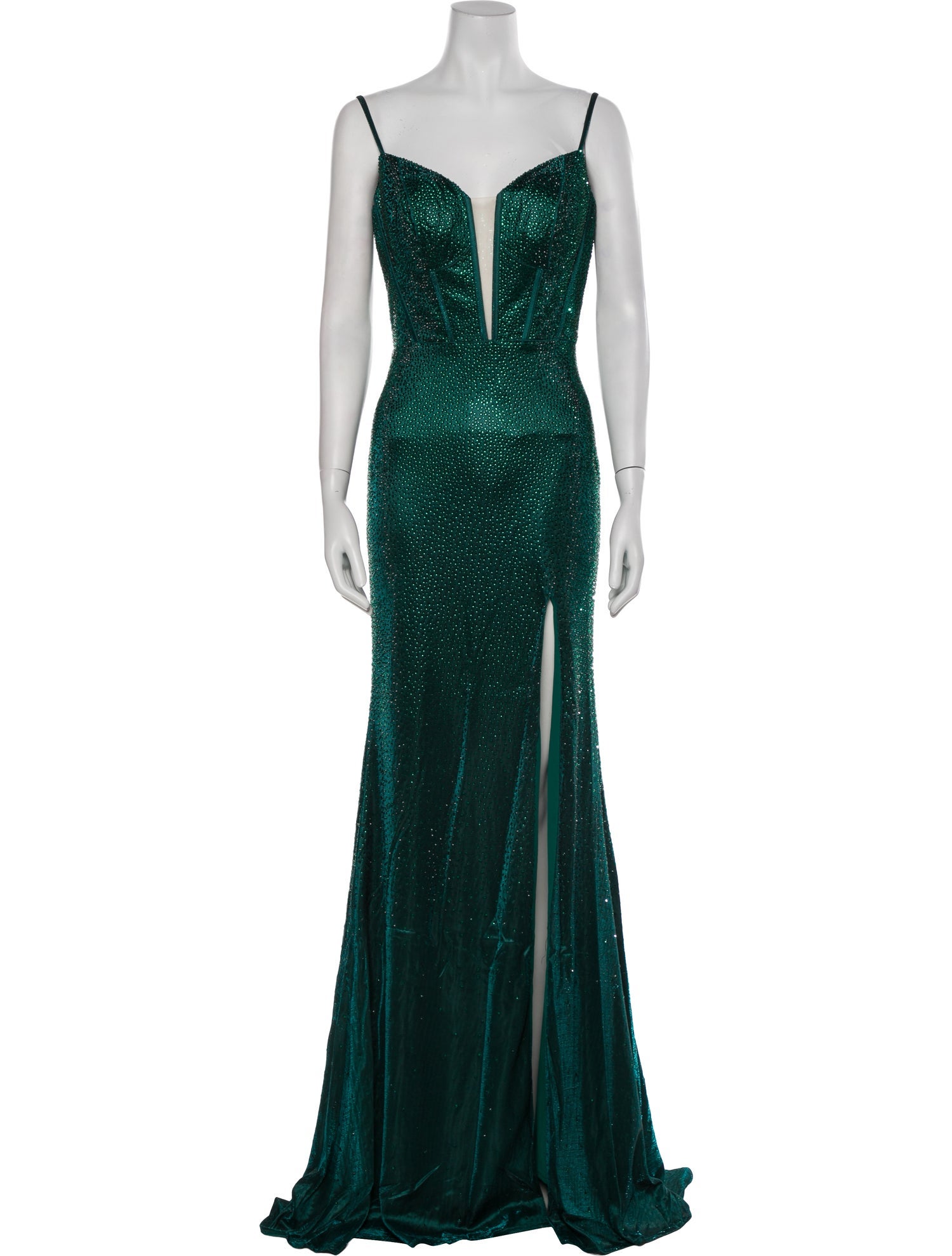 Portia & Scarlett Plunge Neckline Long Dress w/ Tags