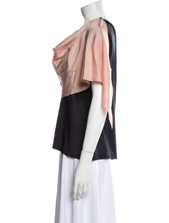 Psophia Cowl Neck Short Sleeve Blouse