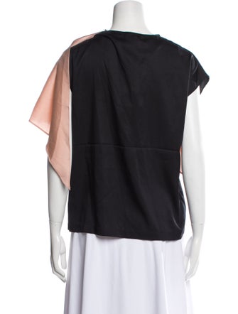 Psophia Cowl Neck Short Sleeve Blouse