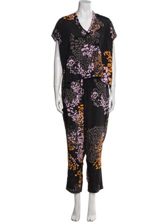 Psophia Printed Ruffle Embellishment Short Set