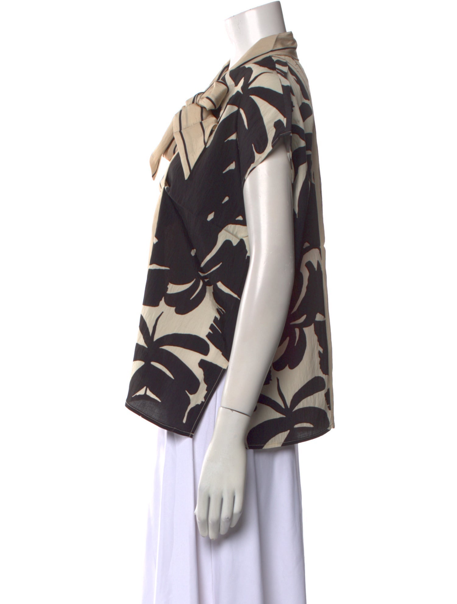 Psophia Striped Cowl Neck Blouse w/ Tags