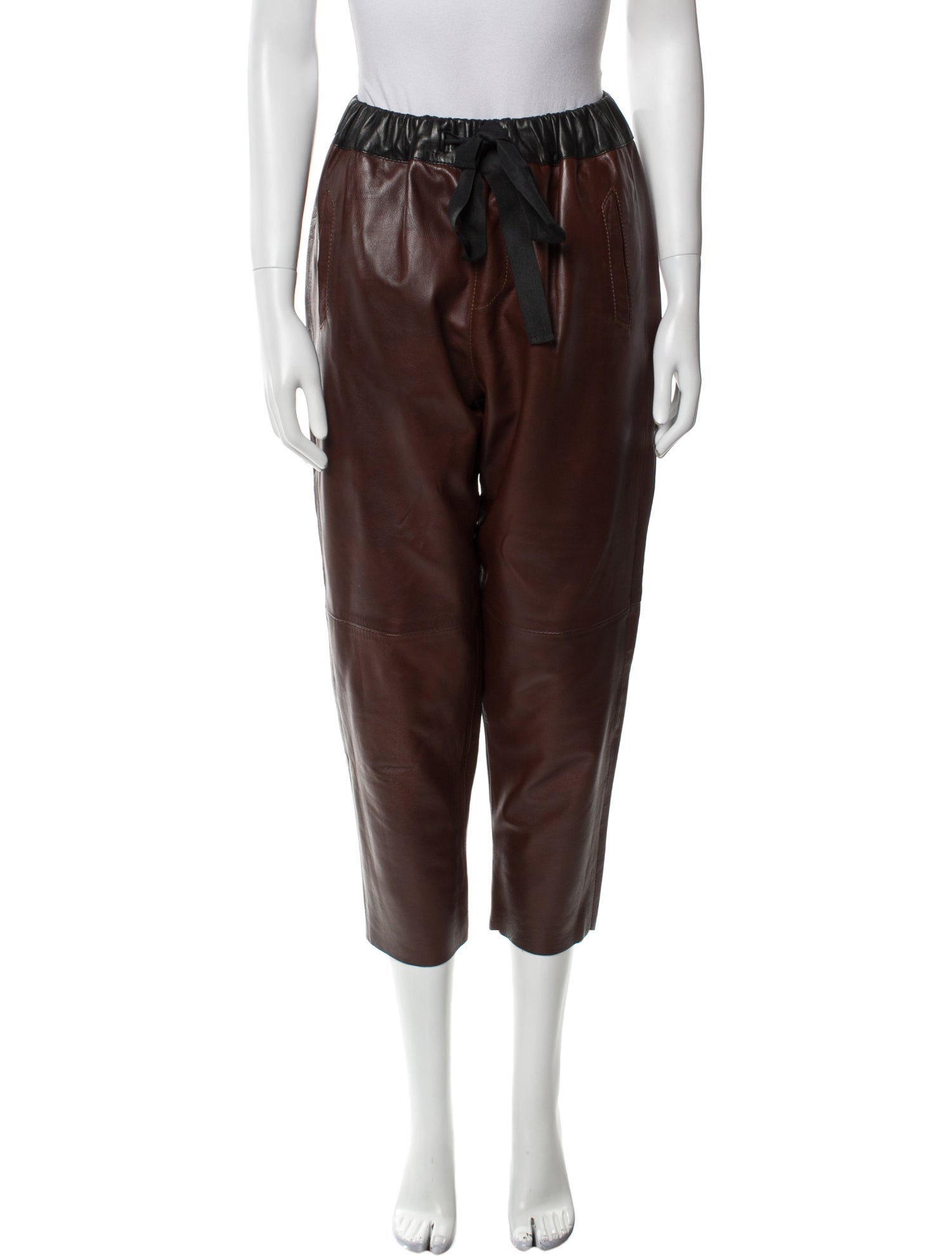 Psophia Leather Straight Leg Pants