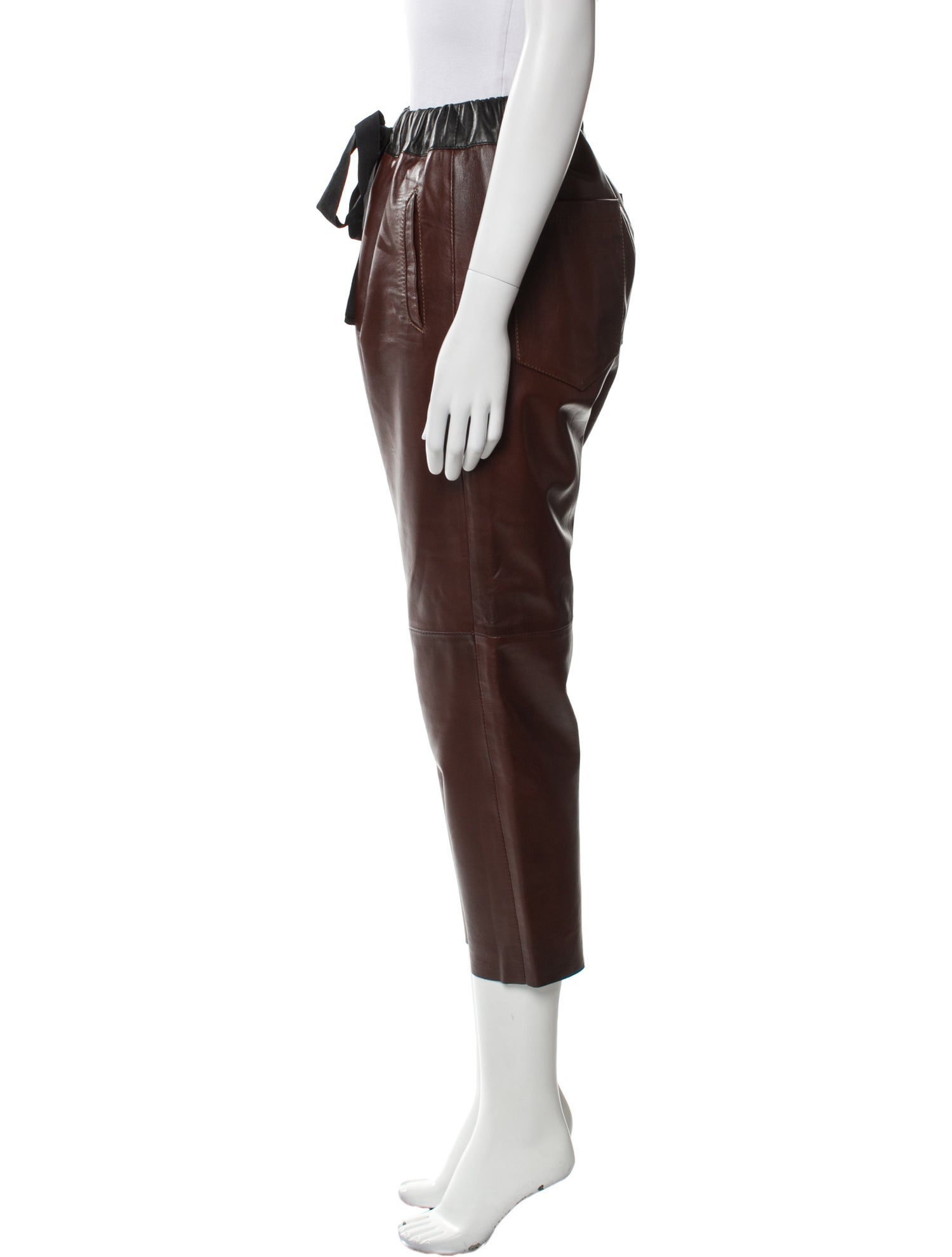 Psophia Leather Straight Leg Pants