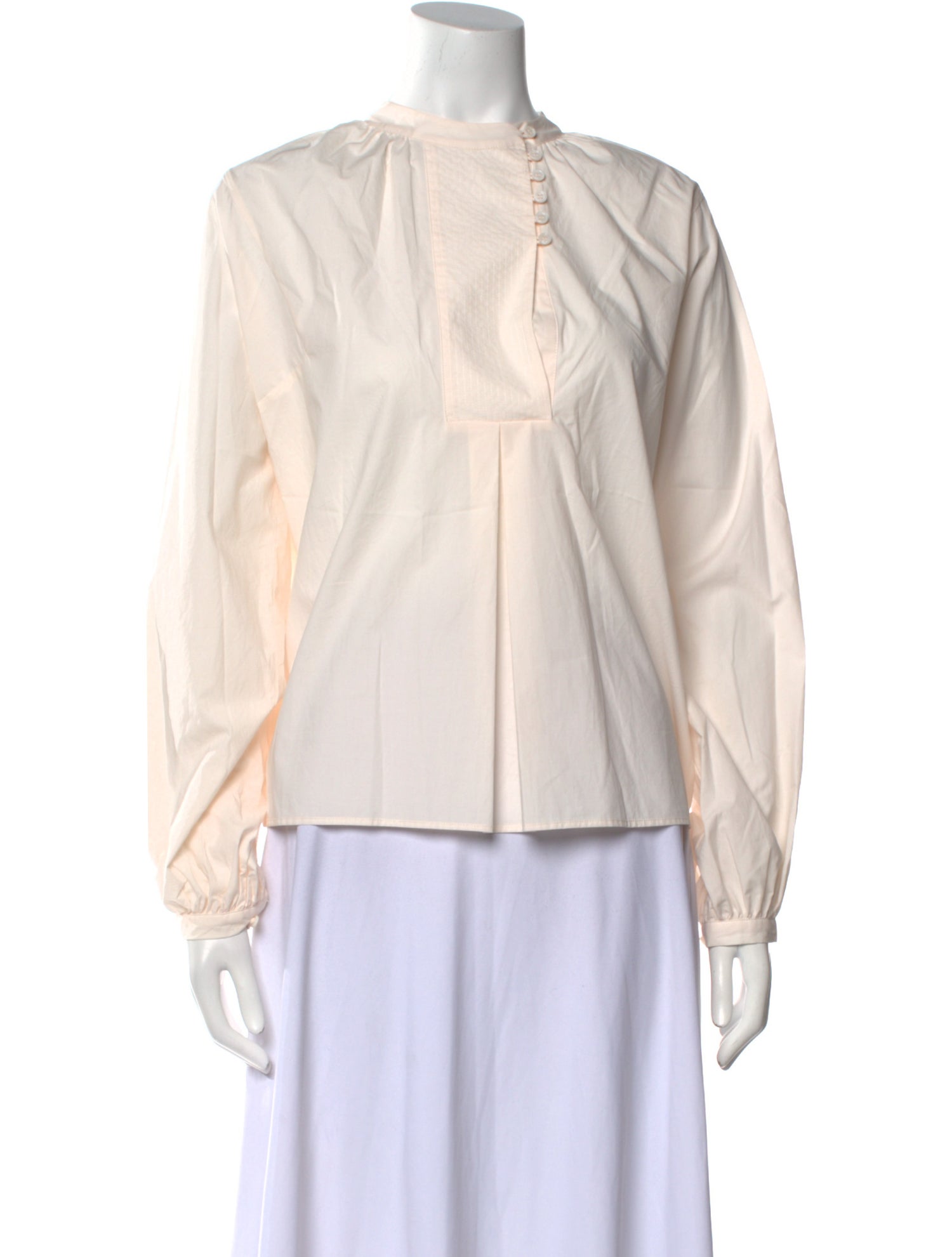 Psophia Mock Neck Long Sleeve Blouse