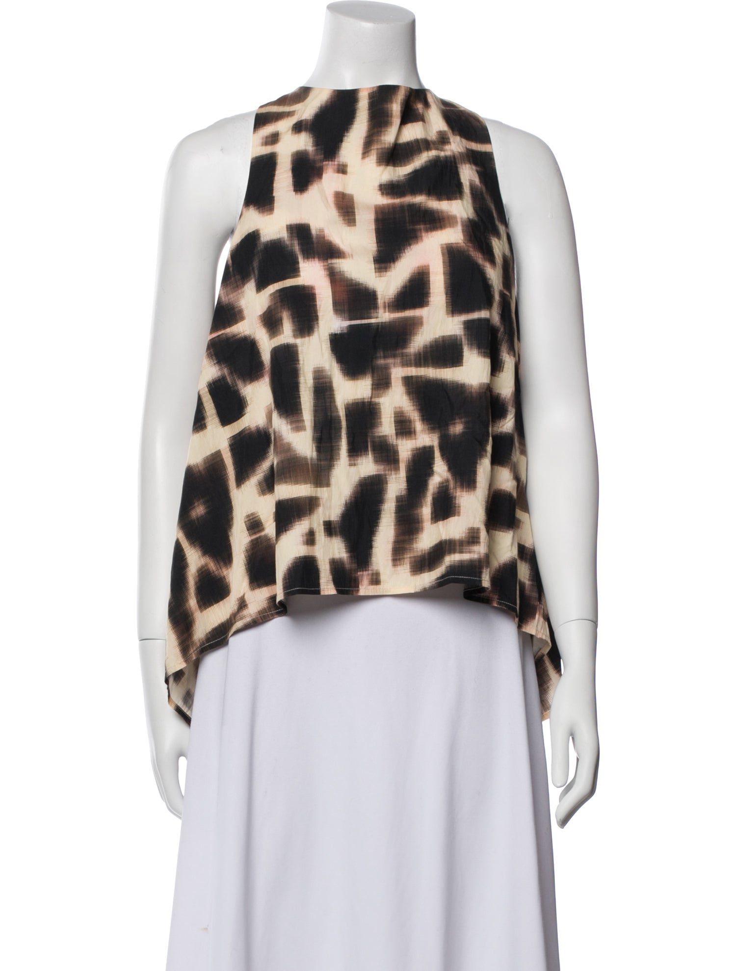 Psophia Animal Print Bateau Neckline Top