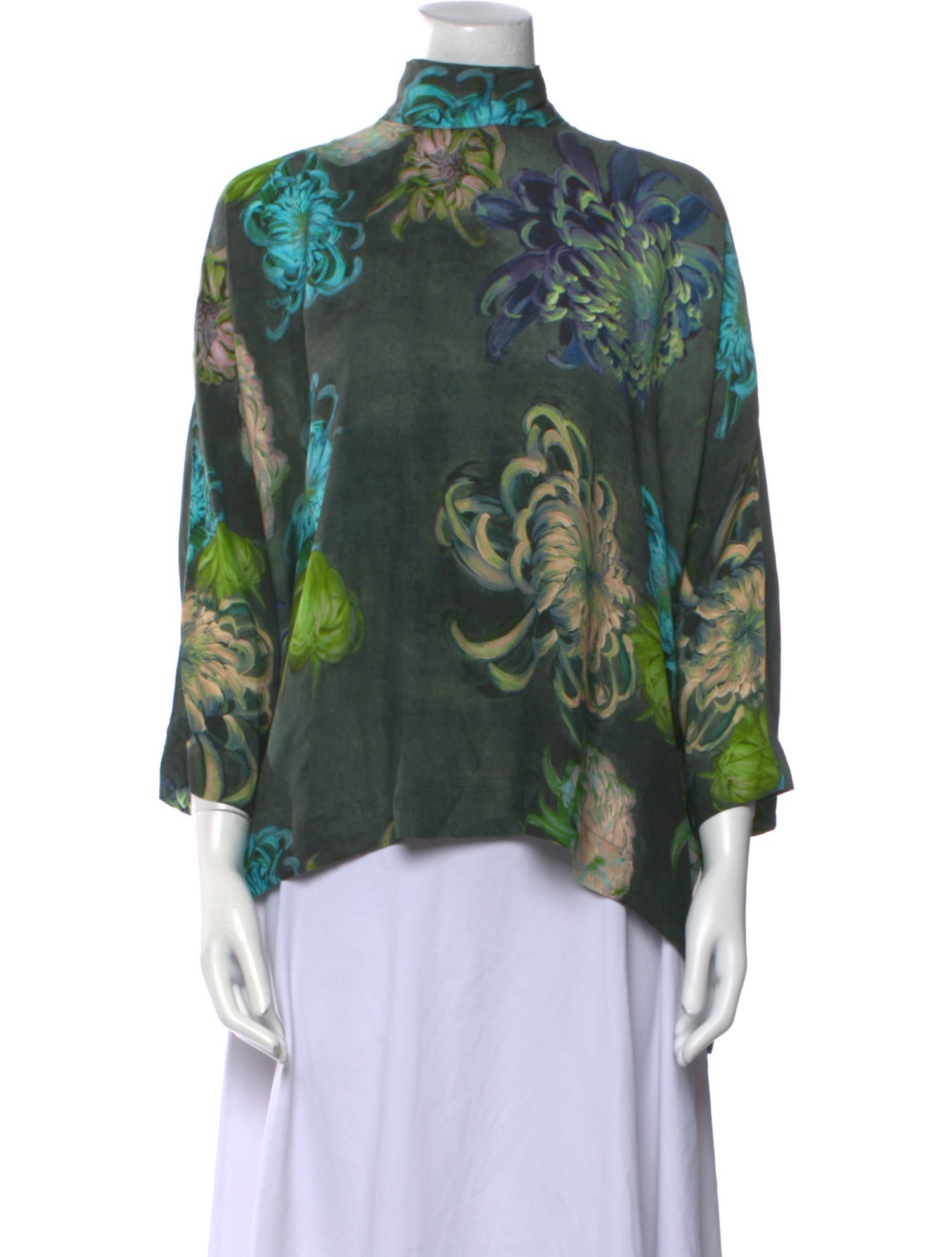 Psophia Silk Floral Print Blouse