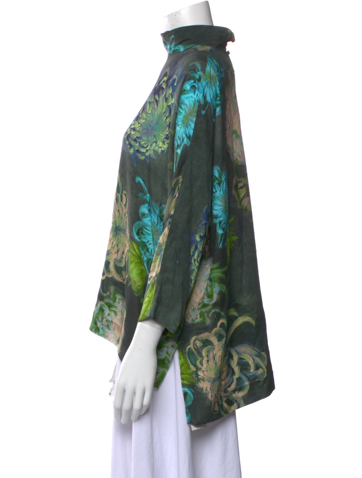 Psophia Silk Floral Print Blouse