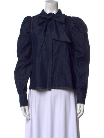 Psophia Mock Neck Long Sleeve Blouse