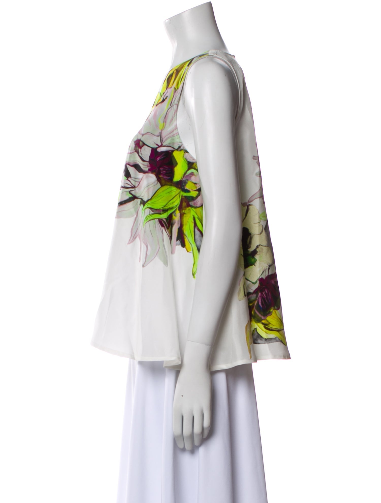 Psophia Silk Floral Print Top