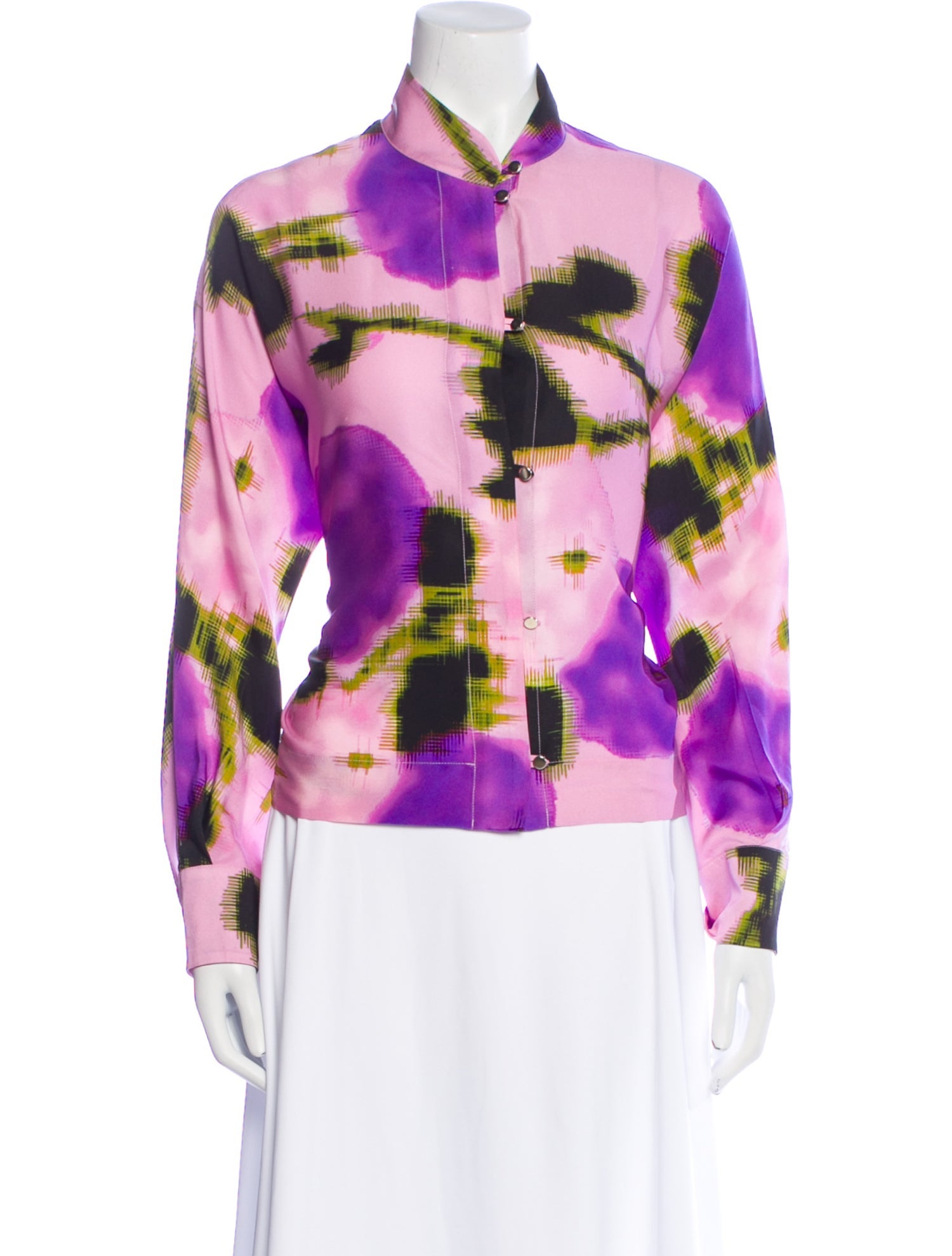 Psophia Silk Tie-Dye Print Sweatshirt