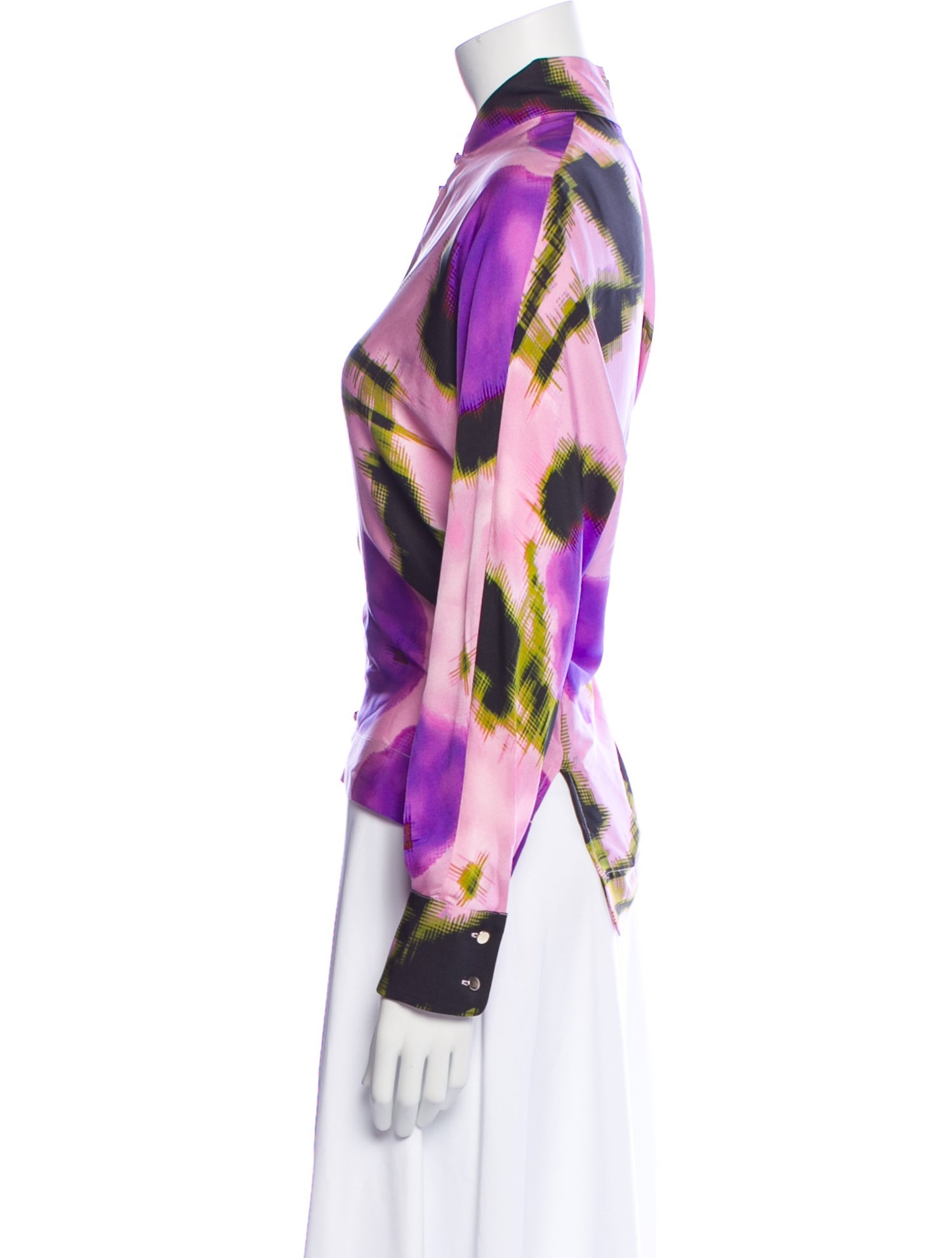 Psophia Silk Tie-Dye Print Sweatshirt