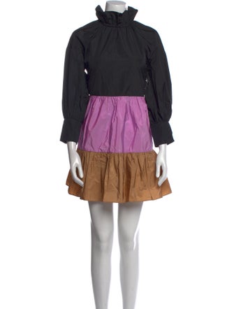 Psophia Mock Neck Mini Dress