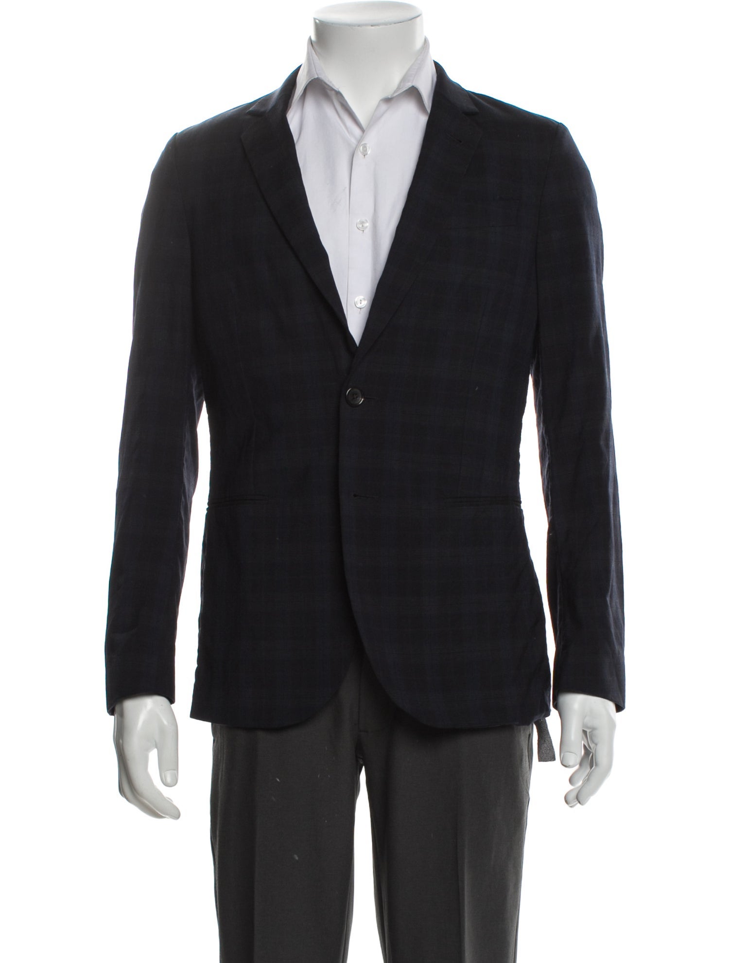 Ps Paul Smith Wool Plaid Print Blazer